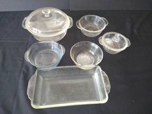 Vintage Fire King Glass Bakeware Ovenware