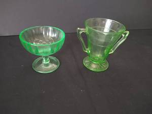 (2) Uranium Glass Pieces