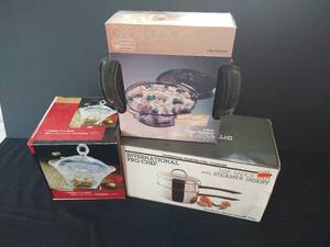 (3) New in Boxes Pot, Bowls, Casserole Dishes w Lids