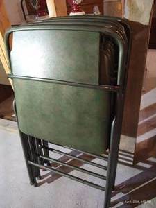 (4) Vintage Cosco Card Table Folding Chairs