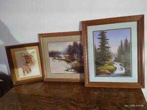 (3) Deer Themed Art Prints