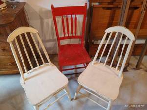 (3) Antique Wooden Chairs