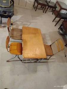 Small Table With (3) Small Childrens Chairs