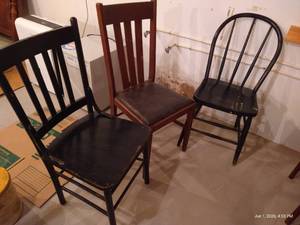 (3) Mismatched Antique Chairs