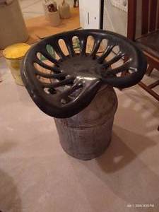 Antique Tractor Seat & Milk Can Chair