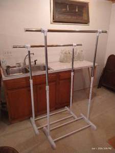 (2) Adjustable Clothes Racks