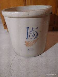 Awesome 15 Gallon Red Wing Crock From Around 1920