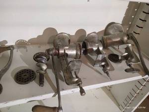 (3) Vintage Meat Grinders