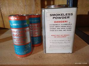 (4) Cans Gun Powder - Hercules & Du Pont