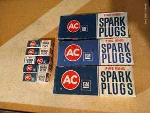 New Old Stock AC GM Fire Ring Spark Plugs