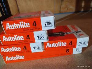 (5) Full Boxes Autolite Copper Spark Plugs - New Old Stock