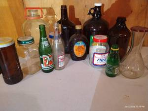 Large Lot Vintage Bottles & Jars