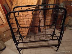 Vintage Folding Metal Cot