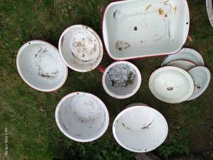 Large Lot Enamelware Items