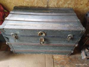 Antique Wood Trunk