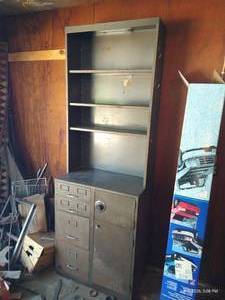 Antique Cole Steel Metal Cabinet
