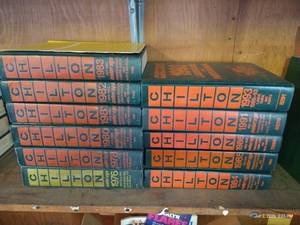 (11) Vintage 197080s90s Chilton Professional Labor Guide & Parts Manuals