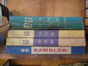 (5) Vintage 1960s Rambler Technical Service Manuals