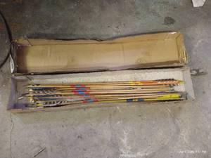 Box of Vintage Archery Arrows