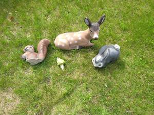(3) Concrete Yard Animals