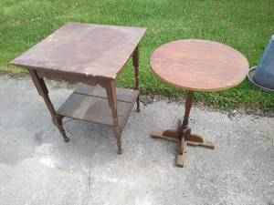 (2) Small Vintage Tables