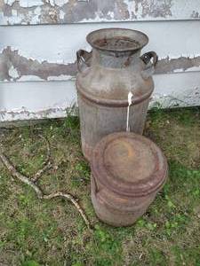 (2) Antique Milk Cans