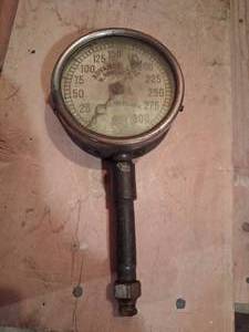 Antique Advance Line M Rumely Steam Gauge - VERY RARE!