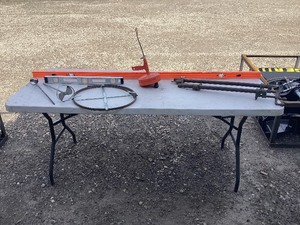 Handymans Treasures,  Sewer snake, Levels, mud mixer, 2-24 inch pipe clamps