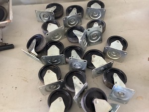 Miscellaneous Castor Wheels about 4 inches tall
