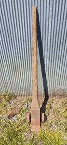 Antique Wooden Leverage Bar with wheels for moving Equipment