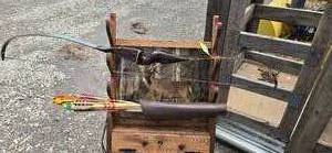 Bow and Arrow And Gun Rack