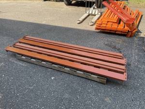 Quantity 4 - Heavy Duty Teardrop Pallet Rack  Racking Load Beams - 96 Long (Wide)  and 4.5 High