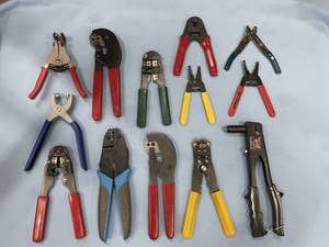Miscellaneous LOT of Various Wire Strippers, Cutters and Cable Crimpers & Terminator Tools