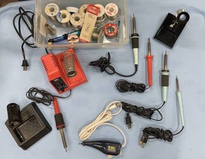 Miscellaneous LOT of Various Soldering Irons and Accessories  Supplies & Electric Engraving Tool