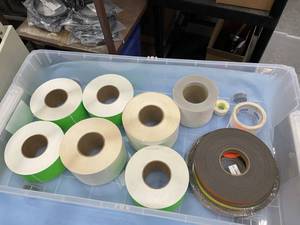 Miscellaneous LOT of Adhesive Stickers and Magnetic Labeling Rolls  Magnetic Label Strips