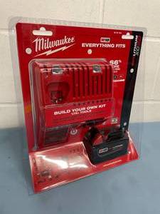 New - Milwaukee Power Tools RedLithium Red Lithium High-Output XC5.0 Battery Pack AND Charger