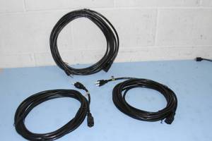 Lot of 3 - New  Never Used - 25 Electrical AC Power Extension Cables