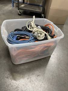 Large LOT of Miscellaneous Length & Color AC Power Extension Cables  Cords
