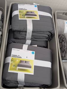 Lot of Room Essentials Gray Satin Quilts