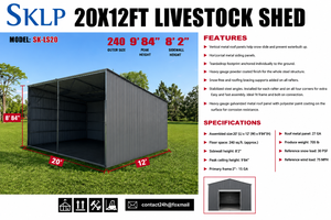 Metal Livestock Shelter SKLP 2026 Unused SK-LS20