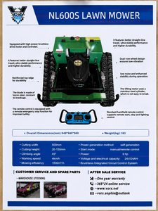 Remote-controlled Lawn Mower VORX 2026 Unused NL600S