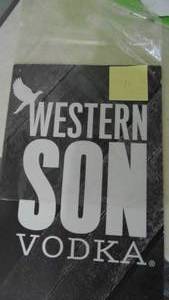 New Western Son Vodka Sign, 12 x 18