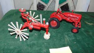 Farmall Tractor and Welded Art Tractor