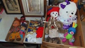 Stuffed Animals and Vintage Dolls