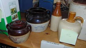 Vintage Bean Pots, Bottle and Jug