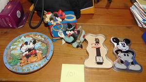 Disney Plate, Bank and Watch