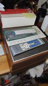 Vintage Highball Mic, Remotes, Pair of Automatic Radio Speakers