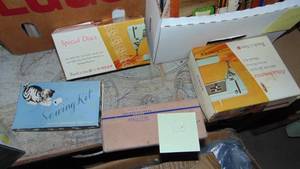 Pinking Shears, Sewing Kit, Singer Attachments