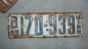 1925 Minnesota License Plate