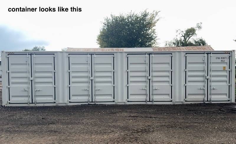 YLEU2553800  40 Ft High Cube Sea Container with 4 Sets of Side Doors (40HQ FUTURE)